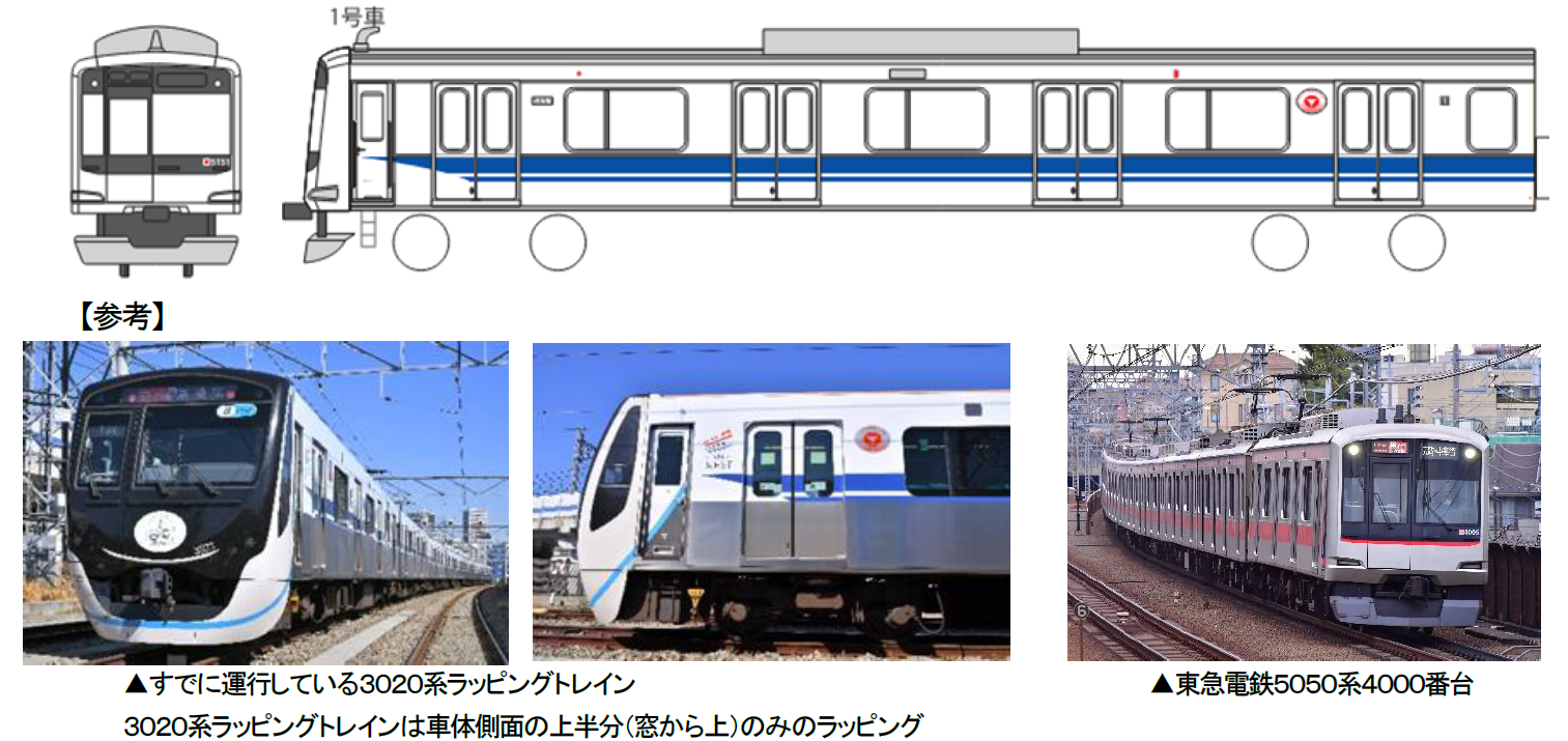 東急】新幹線デザインのラッピングトレイン「第2弾」を5月14日から