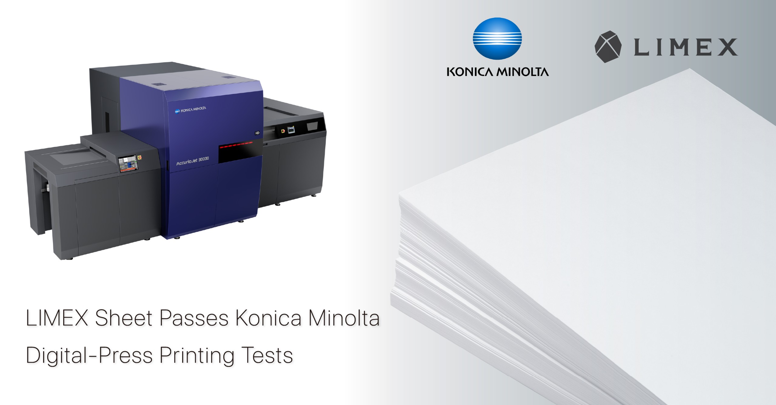 TBM】環境配慮型「LIMEX Sheet」が、コニカミノルタのデジタル印刷機の